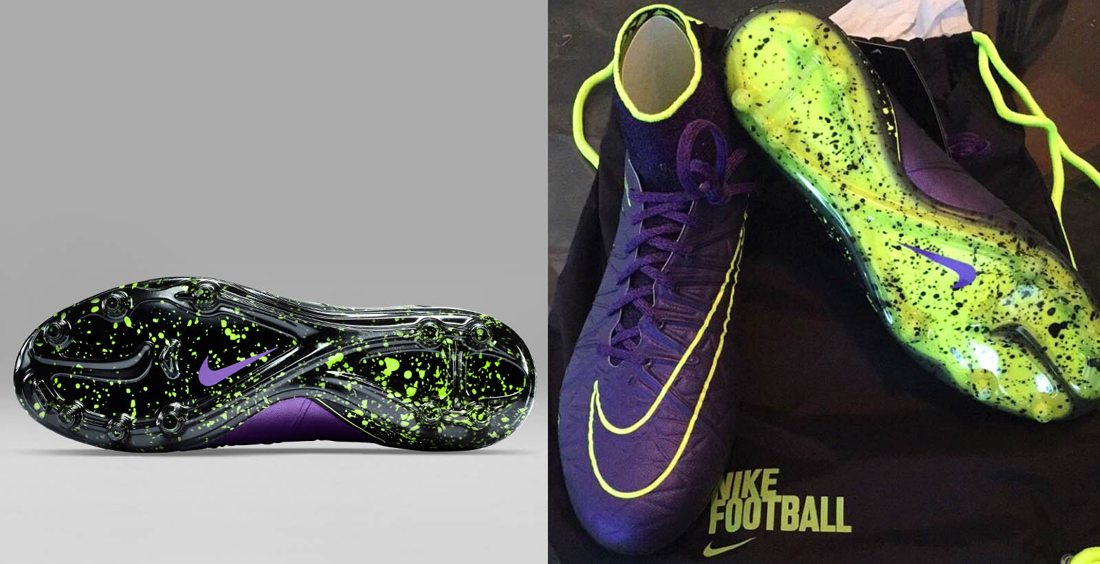 Nike hypervenom 2025 purple and yellow